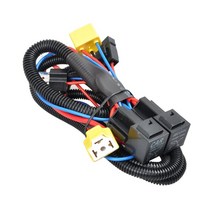 자동차 헤드램프 하네스 H4 할로겐 램프 브라이트너 릴레이 배선 12V 수정 전구 소켓 플러그 액세서리, 한개옵션0