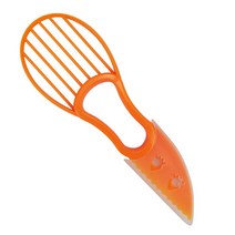 아보카도슬라이서 햄 계란 치즈 절단기 채칼 다기능 3-in-1 아보카도 슬라이서 시어 Corer 버터 필러 과일, 02 1