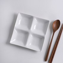 볼드 도자기 나눔접시 3size, 4칸(소)