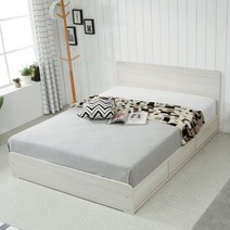 모젤리가구 일반헤드 수납침대, 포켓매트, 화이트워시