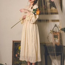 여성 쉬폰원피스 빈티지 드레스 여성 캐주얼 쉬폰 얇은 우아한 레트로 미디 드레스 파티 저녁 디자인 달콤한 원피스 드레스 어 겨울