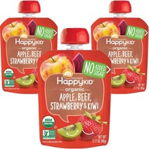 해피키드 어린이 스무디 90g, 사과 + 비트 + 딸기 + 키위(Apple + Beet + Strawberry + Kiwi), 3개