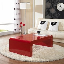 예작퍼니처 예작 하이그로시 도장 700 거실 테이블 탁자 응접테이블 RC04, 레드