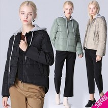 르오트 웜라이트 데일리 숏 패딩점퍼 후드탈부착