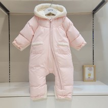 [아가방] 논현점*23신상 귀여운 핑크 토끼/칼바람도 무섭지않아 덕 다운 우주복/부드러운 밍크안감/손.발싸개/편안한 지퍼 일체형