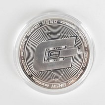 기념주화 비트코인선물 모형소품골드 도금 비트코인 비트 코인 리플 라이트코인 에테르리움 컬렉션 40mm, 13 silver dash