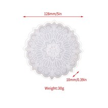 실리콘몰드 수제 석고 시멘트 금형만다라 라운드 코스터 수지 실리콘 몰드 커피 트레이 금형 DIY 에폭시 석, 03 MD3466