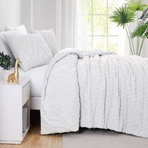 Southshore Fine Living Inc. 오버사이즈 이불 침구 세트 다운 대체 사계절용 따뜻함 부드러운 양면 침대보 2피스 매칭 베개 커버 1개 보헤미안 위더드 로