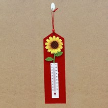 생활마당 [생활마당] 부직포 해바라기 온도계 벽걸이 아날로그온도계, 1개