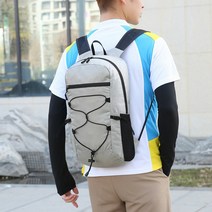 앨오앤지 초경량 휴대용 등산 자전거 배낭, 그레이
