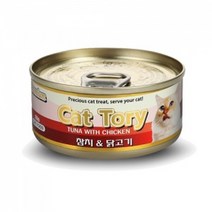 캣토리 프리미엄 고양이캔 참치 닭고기 80g x 24캔, 단품