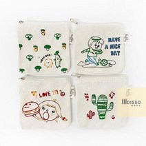 자수 미니 파우치 꾸미기 만들기 DIY 취미 키트 재료, 선인장