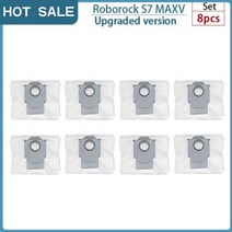 먼지 털이 로보락 S7 MaxV 울트라 악세사리 봉투 샤오미 Plus Q7 MAX 쓰레기 메인 브러시 로봇 진공 청소기 부품, 8pcs