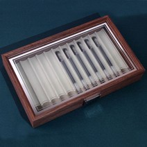 만년필 보관 케이스 우드박스 콜렉션 수납 박스 블랙 문구 펜 전시 상자 방진 캐비닛, 나뭇결 12비트 펜 케이스, 나뭇결 12비트 펜 케이스