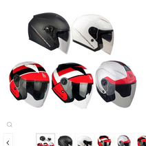 MT 볼레바드 오픈페이스 헬멧 고급형헬멧 스쿠터헬멧 썬바이저내장, 화이트/블랙/레드