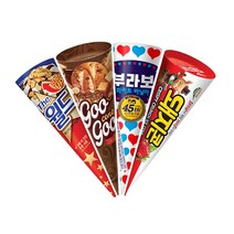 맛있는 콘아이스 4종 3개씩 총 12개 세트 월드콘 구구콘 부라보콘 돼지콘, 1개, ☆탁월한선택