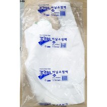 손잡이 비닐봉투 유백색 대 33x38cm 70매 X20개 봉지, 1