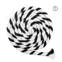 뜨개질실 편직 묶는줄 5밀리미터 컬러 3개 3종색상 면로프 5mm3개 3 9주 3.0색상, T01-01# 블랙+화이트