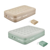 네이처하이크 PVC 에어매트 캠핑매트리스 1인용/ 2인용 35cm 펌프포함, 베이지