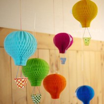 맘아트 DIY 허니컴 열기구 만들기 키트 방꾸미기, D.스카이블루
