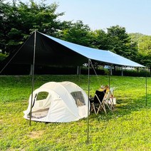 헬로우캠핑 블랙코팅 파스텔 와이드 렉타타프 550 암막 그늘막, 선택완료, 바이올렛(블루)