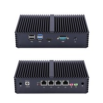 Qotom 미니 PC 4 lan 코어 i3 i5 i7 Opnsense 방화벽 팬리스 Linux 우분투 서버 컴퓨터 Q355G4, 04 Q355G4 i5-5200U, 04 4G RAM 64G SSD