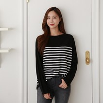 탱크걸 올데이 루즈핏 단가라니트(C 29319) 라운드니트
