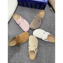 소가죽 슬리퍼 코르크 실외 실내 편한 뮬 블로퍼 가죽 실내화