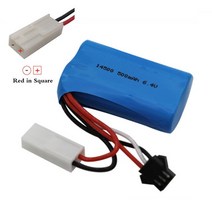 견고한 14500 500mah 6.4v 리튬 이온 배터리 Wltoys 18401/18402 원격 제어 오프로드 차량 RC 장난감 자동, 03 EL-2P and SM-3P