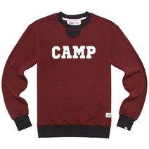 DRIFE CAMP CREWNECK-BURGUNDY/CHARCOAL CREWNECK 273174