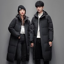 새로운 겨울 남성용 중간 길이 다운 재킷 남성 화이트 덕 다운 따뜻한 코트 남성 플러시 두꺼운 후드 코튼 패딩 재킷