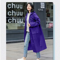 WZC 남녀공용 코트형 롱우의 투명챙 레인코트 방수 우비 자켓 여행 아웃도어 캠핑 낚시