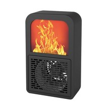 야외 난로 캠핑 불멍 접이식 화로대 가정용 화로 모닥불 400w 3d 불꽃 벽 히터 미니 전기 따뜻한 스토브 홈 겨울 뜨거운 기계 공기 라디에이터 송풍기 데스크탑 m8v1, 1개
