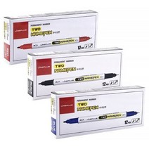 페달형도어 분리수거함2칸 20l*2개 용 사무용품 마카 문구용품 수납함, 쿠팡 청색 12자루, 쿠팡 본상품선택
