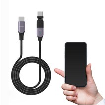 모락 로테 LED USB 회전 고속충전 케이블 s, 100W CtoC