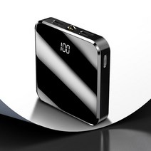 아이폰외장메모리 하드 usb 기가 호환 GB TB -mi 외부 배터리 듀얼 USB LED 디스플레이 Poverbank 아이폰, 01 Black