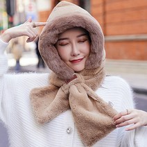 쇼션 여성 겨울 털모자 방한 목도리 세트 여자 귀달이 귀마개 보온