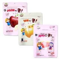 뽀로로 동결건조식품 동결건조사과 동결건조배 배가쿵 사과가쿵 15g, 5개