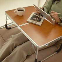 침대상 학습지책상 환자용식탁 일인가구 간이식 접이식, 크랙 아이보리