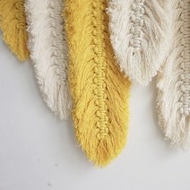 나뭇잎 마크라메 수제 태피스트리 로프 diy 만들기 패키지 거실 침대 현관 장식품, 밀귀 소재 봉투 (50 * 42cm)