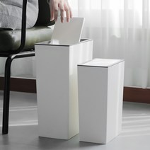 짱자마켓_깔끔한 슬림 직사각형 휴지통 쓰레기통 휴지통 인테리어휴지통 사무실휴지통, 슬림라인 휴지통 미니뚜껑형