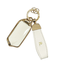 굿카굿즈 기아 신형 스팅어 더뉴모하비 골드라인 스마트 키케이스 4버튼 키홀더, 아이보리