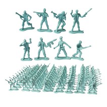 shangren 100 PCS 피규어 육군 남자 장난감 군인 Playset 액션 피규어, 블루