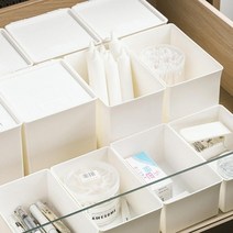 서랍속 구급약품 종류별 정리 수납통 악세서리 상비약 화장품정리 화장품샘플 화장대정리 수납정리함, 1개, 연결형뚜껑케이스(대)