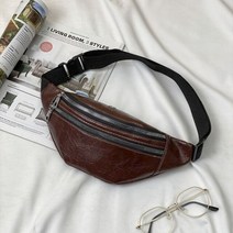 크로와상백 보부상크로스백 PU 가죽 패니 팩 남성 여성 벨트 가방 2020 여행 바나나 부랑자 허리 전화 홀