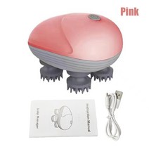 3d electric head massager 두피 브러시 바디 마사지 고양이 건강 관리 기계 deep tissue kneading relax vibrator for hair gr, 분홍색