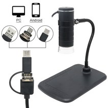피부 확대경 현미경 1000X USB 디지털 현미경 8 LED 램프 지원 유형 C 안드로이드 PC 비디오 시계 검사 피, 02 Metal Bracket