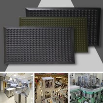 산업 공장 우레탄 발 방진 충격 피로방지 안전매트, 카키ㅡ40x40