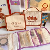 캐릭터 4단 접이식 파우치 3color / 여행파우치 세면도구 화장품