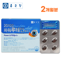 [종근당] 파워 루테인 플러스 60캡슐 2개월분 청소년 부모님 노인 온가족 눈 영양제 알약케이스 포함, 1박스